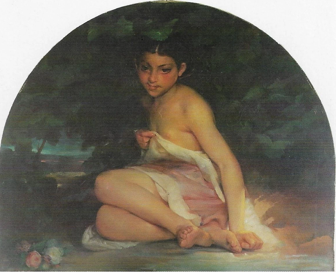 Figura di giovinetta - sala di Prometeo, Villa Testori, Olginate